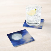 Mondlandschaft mit Mondwolken Rechteckiger Pappuntersetzer (Vor Ort)