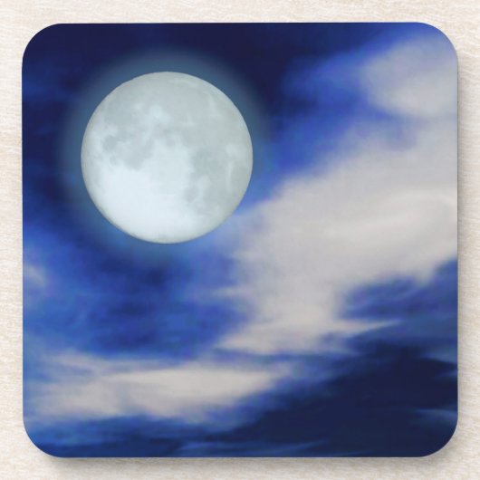 Mondlandschaft mit Mondwolken Untersetzer (Vorderseite)