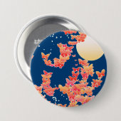 Mondlandschaft mit Schmetterlingen - Korallen, aqu Button (Vorne & Hinten)