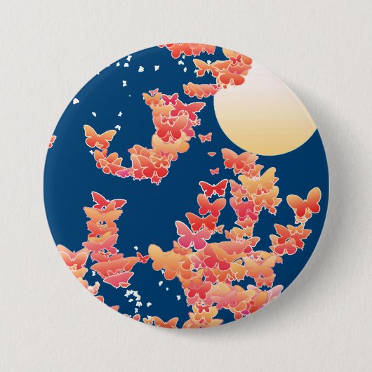 Mondlandschaft mit Schmetterlingen - Korallen, aqu Button (Vorderseite)