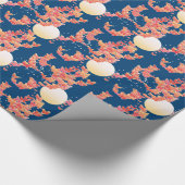 Mondlandschaft mit Schmetterlingen - Korallen, aqu Geschenkpapier (Ecke)