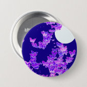 Mondlandschaft mit Schmetterlingen - lila, dunkelb Button (Vorne & Hinten)