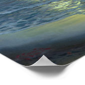 Mondlandschaft über den Ozean Poster (Ecke)