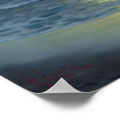 Mondlandschaft über den Ozean Poster (Ecke)