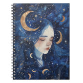 Mondlandschafts-Spiraljournal Notizblock (Vorderseite)