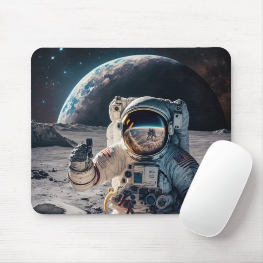 Mondlandungsastronaut Mousepad (Mit Mouse)