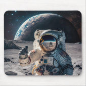 Mondlandungsastronaut Mousepad (Vorne)