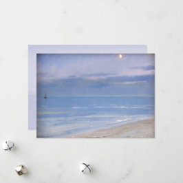 Mondlicht am Skagen Beach von P.S. Krøyer, Art Feiertagskarte