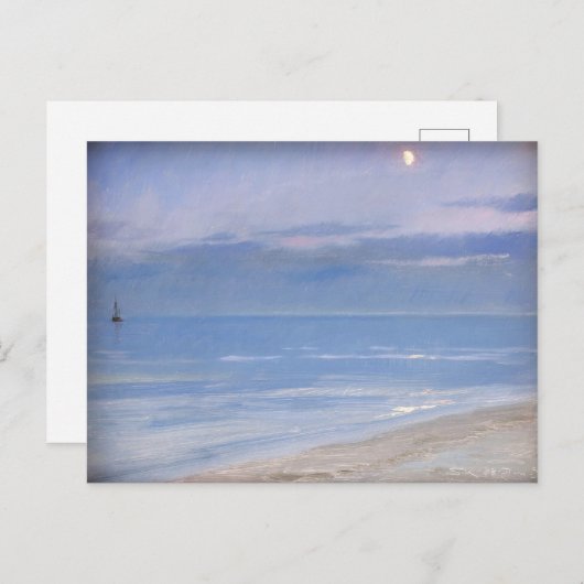 Mondlicht am Skagen Beach von P.S. Krøyer, Art Postkarte (Vorne/Hinten)