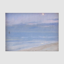 Mondlicht am Skagen Beach von P.S. Krøyer, Art Seidenpapier