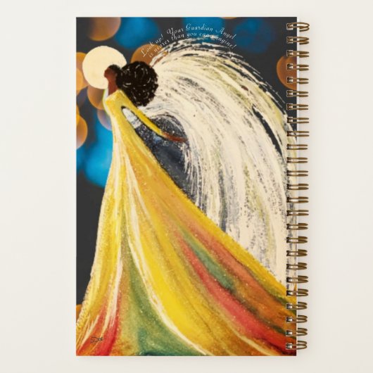 Mondlicht-Angel-Spiral-Notebook (5.5 x 8.5) Notizblock (Rückseite)