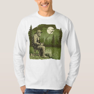 Mondlicht-Angeln mit Bigfoot T-Shirt