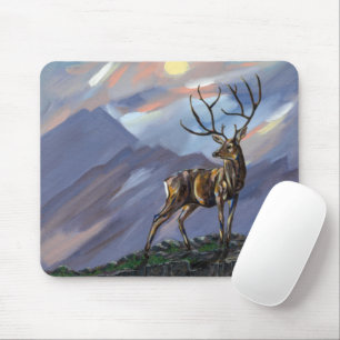 Mondlicht auf dem Berg - Abstrakte Farbe Mousepad