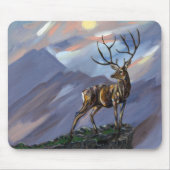 Mondlicht auf dem Berg - Abstrakte Farbe Mousepad (Vorne)