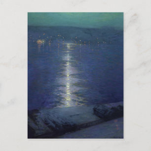 Mondlicht auf dem Fluss, 1919 Postkarte