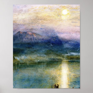 Mondlicht auf dem Vierwaldstättersee von William T Poster