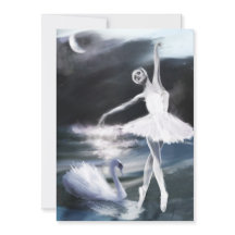 Mondlicht auf Swan Lake Card