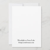 Mondlicht auf Swan Lake Card Einladung (Rückseite)