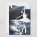 Mondlicht auf Swan Lake Card Einladung<br><div class="desc">Einladung zum Ballet/Karte: Das Mondlicht auf dem Mondlicht des Schwanensees auf dem Swan Lake ruft die magische Melancholie von Odette hervor, einer Prinzessin, die durch einen Zauber gebunden ist, um ein Schwan zu werden, und die erst in der Nacht, wenn der Mond hoch ist, in die menschliche Form zurückkehrt. Ich...</div>