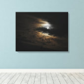 Mondlicht auf Wolken Night Sky Canvas Print Leinwanddruck (Insitu (Holzboden))