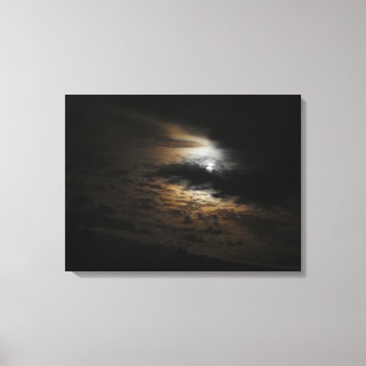 Mondlicht auf Wolken Night Sky Canvas Print Leinwanddruck (Vorderseite)