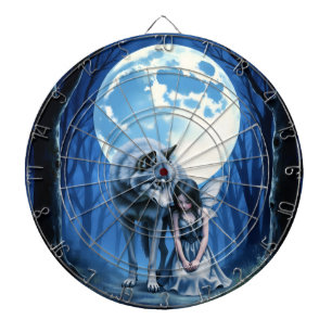Mondlicht-Band – Der Wolf und die gothische Fee. Dartscheibe