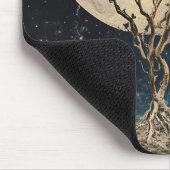 Mondlicht-Bäume und Blüten Mousepad (Ecke)