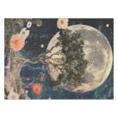 Mondlicht-Bäume und Blüten Tischdecke (Vorderseite (Horizontal))