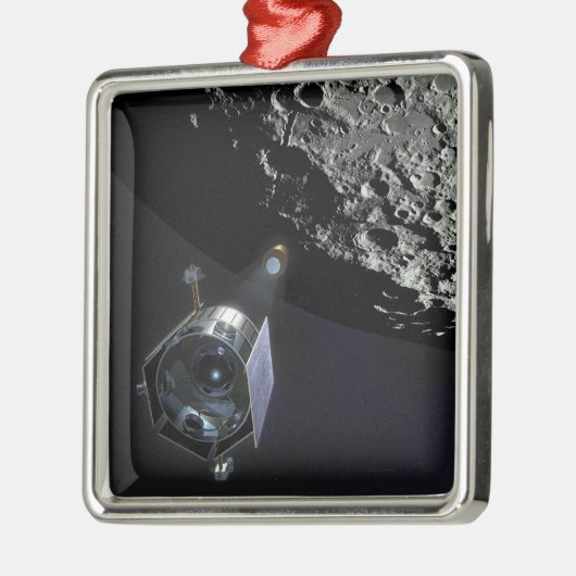 Mondlicht-Beobachtung Silbernes Ornament (Links)