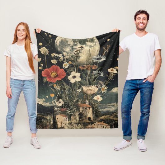 Mondlicht blüht über den rustikalen Charme Fleecedecke (Beispiel)