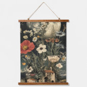 Mondlicht blüht über den rustikalen Charme Wandteppich Mit Holzrahmen (Vorderseite)