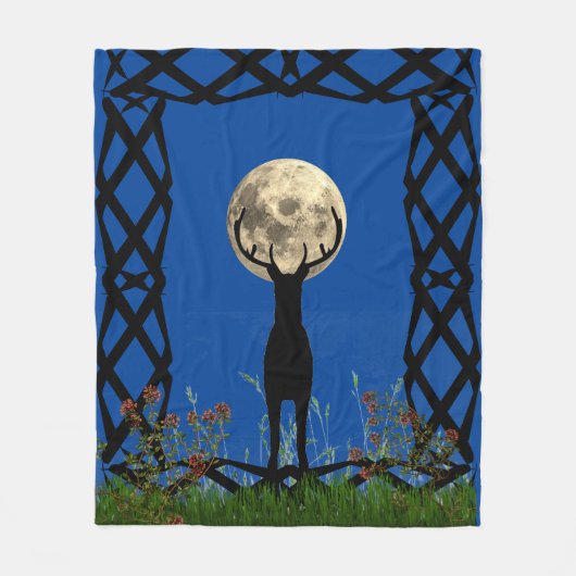 Mondlicht Deer Fleecedecke (Vorderseite)