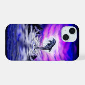 Mondlicht-Delfin iPhone 15 Hülle (Rückseite (Horizontal))