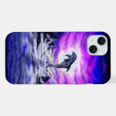 Mondlicht-Delfin iPhone Hülle (Rückseite (Horizontal))
