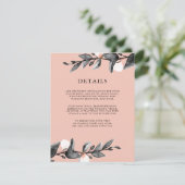 Mondlicht | Details zum Hochzeitgast rosa Einladung (Stehend Vorderseite)