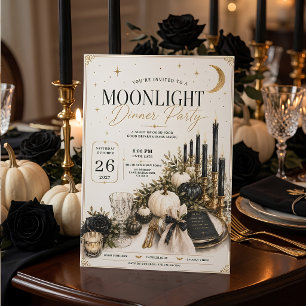 Mondlicht-Dinnerparty Halloween  Feiertagskarte