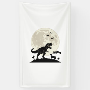 Mondlicht-Dinosaurier-Hund-Friedhof-Silhouette-Shi Banner