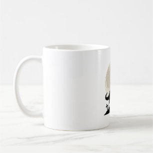 Mondlicht-Dinosaurier-Hund-Friedhof-Silhouette-Shi Kaffeetasse
