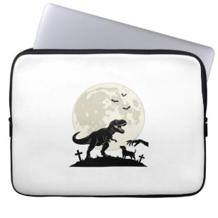 Mondlicht-Dinosaurier-Hund-Friedhof-Silhouette-Shi Laptopschutzhülle