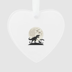 Mondlicht-Dinosaurier-Hund-Friedhof-Silhouette-Shi Ornament