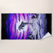 Mondlicht-Dolphin Strandtuch (Vorderseite)
