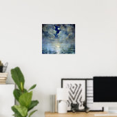 Mondlicht durch die Wolken Poster (Heimbüro)