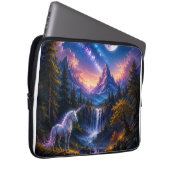Mondlicht-Einhorn-Fantasy-Landschaft Laptopschutzhülle (Vorne Rechts)