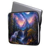 Mondlicht-Einhorn-Fantasy-Landschaft Laptopschutzhülle (Vorderseite Links)