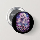 Mondlicht Einhorn-Träume Button (Vorne & Hinten)