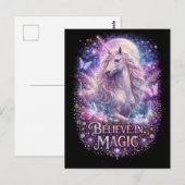 Mondlicht-Einhorn-Träume Postkarte (Vorne/Hinten)