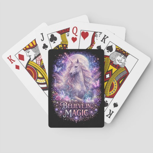 Mondlicht Einhorn-Träume Spielkarten (Rückseite)
