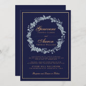 Mondlicht | Einladung zur Hochzeit der Deep Navy (Vorne/Hinten)