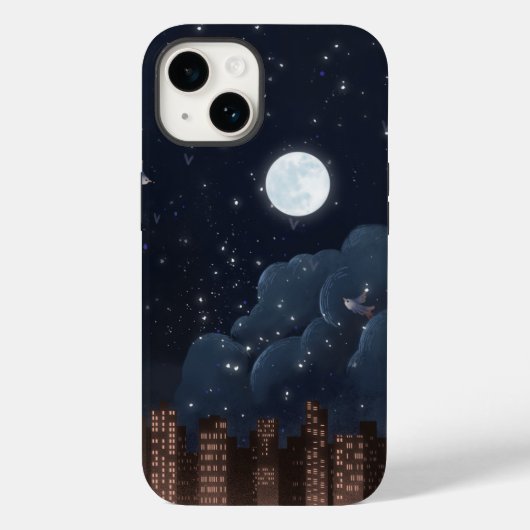 Mondlicht, Empire State Night Sky | iPhone 14 Hüll Case-Mate iPhone Hülle (Rückseite)