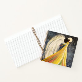 Mondlicht-Engel und Praegel-Engel-Spiral-Notebook Notizblock